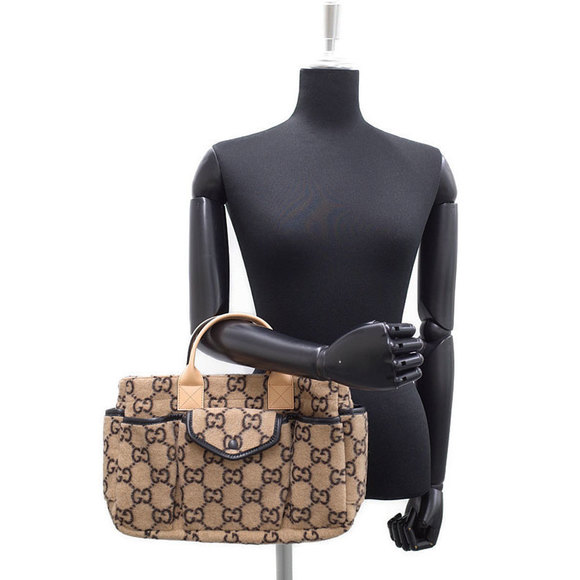 Gucci GG Wool Tote Bag Biege - Picture 9 of 9